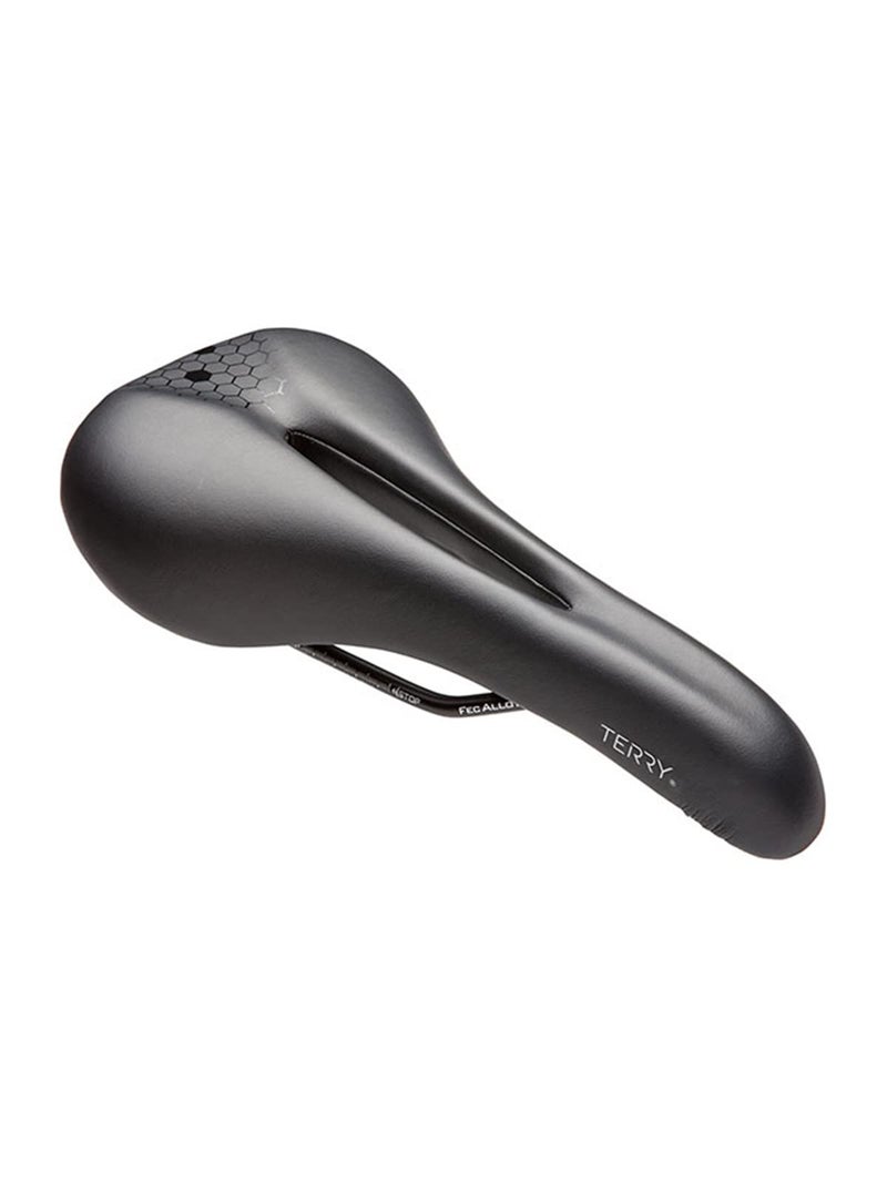 Terry Fly Cromoly Bicycle Saddle - Bicycle Seat for Men - Flexible & Comfortable - Dura-Tek Cover - Black - Black, - Image 1